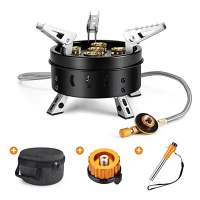 11000W Camping Gas Stove Burner Adjustable Ultralight Big Fire Backpacking Stove Windproof Camp 