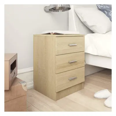 Bedside Cabinet Sonoma Oak 38x35x56 cm Chipboard