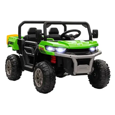 HOMCOM 12V Seater Kids Electric Ride-On Car w/ Electric Bucket - Green