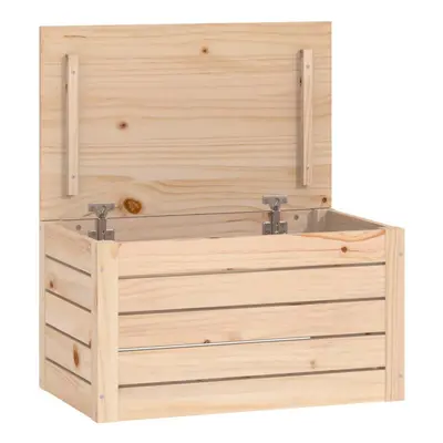 (natural, 59.5 x 36.5 x cm) vidaXL Solid Wood Pine Storage Box Storage Chest Tool Box Multi Colo