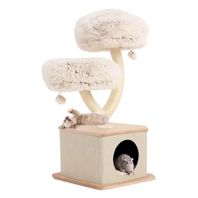 Cat Tree for Indoor Cats - Multi-Level Cat Tower with Cat House & Scratch Pad 96cm / 37.8in High