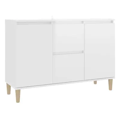 vidaXL Sideboard High Gloss White Engineered Wood Cabinet Indoor Furniture