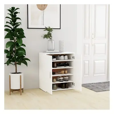 vidaXL Shoe Cabinet White Chipboard Home Shoe Rack Storage Organiser Cabinet