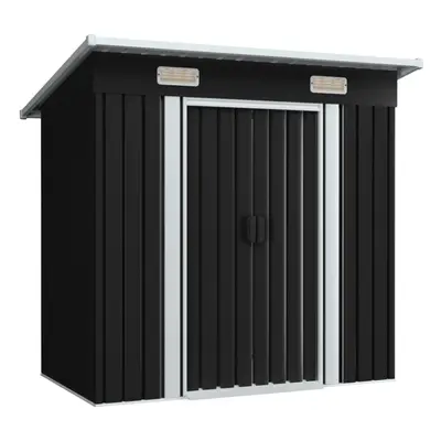 vidaXL Garden Shed Anthracite Steel Building Outdoor Garage Storage House