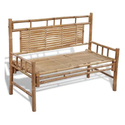 Bamboo Slat Back Bamboo Bench/Bamboo Chair with Backrest Waterproof Lounger