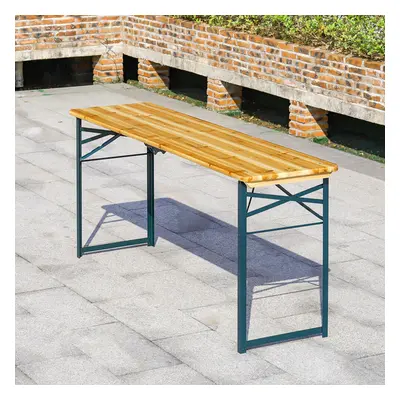 Wooden Garden Folding Table Outdoor Patio Dining Beer Table