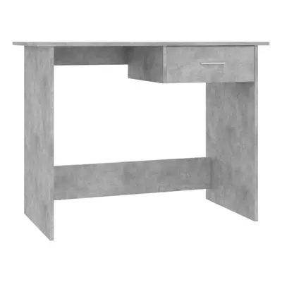 vidaXL Desk Engineered Wood Concrete Grey Desk with Drawers Writing Table