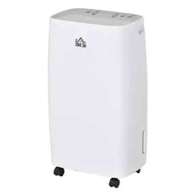 HOMCOM 12L/Day 2500ml Dehumidifier for Home with 24H Timer and Speed Modes