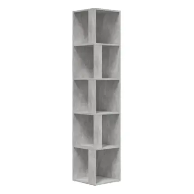 vidaXL Corner Cabinet Concrete Grey Engineered Wood Standing Storage Cabinet