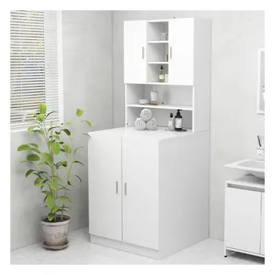 vidaXL Washing Machine Cabinet White Bathroom Furniture Cupboard Storage Rack