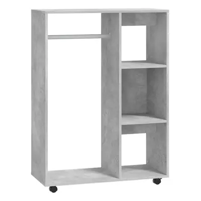 vidaXL Wardrobe Concrete Grey Engineered Wood Storage Cabinet Cloth Organiser