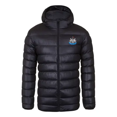 (Small) Newcastle United FC Official Football Gift Mens Quilted Hooded Winter Jacket