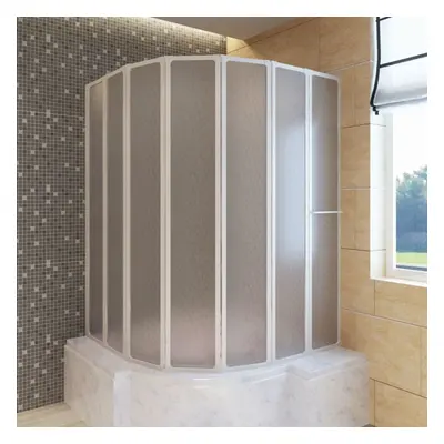 Shower Bath Screen Wall Door Panels Foldable with Towel Rack x cm