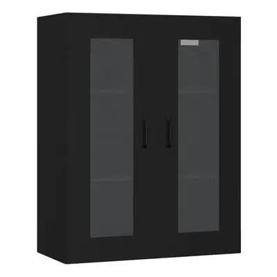 (Black) vidaXL Hanging Wall Cabinet Storage Cabinet Wall Cupboard Floating Cabinet