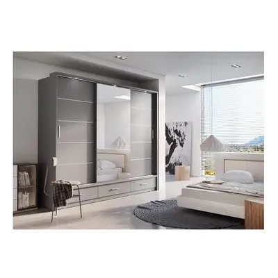 (Grey Matt) Arti - Sliding Door Wardrobe 250cm