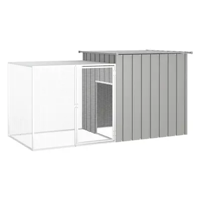 (grey) vidaXL Chicken Cage Galvanised Steel Animal Supply Anthracite/Grey Multi Sizes