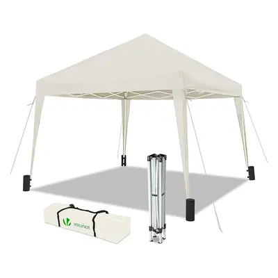 VOUNOT 3x3m Pop Up Gazebo Waterproof Folding Garden Party Tent, Cream