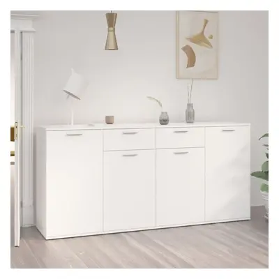 vidaXL Sideboard White Engineered Wood Storage Cupboard Indoor Furniture Set