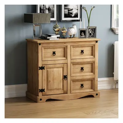 Corona Door Drawer Sideboard Cabinet Pine Wood