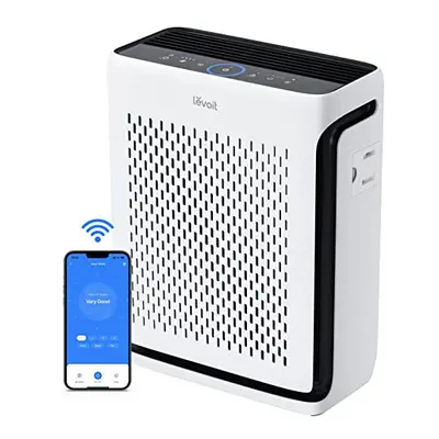 LEVOIT Smart Air Purifiers for Large Home Bedroom 52mÂ², HEPA Filter with 23dB Sleep Auto Mode &