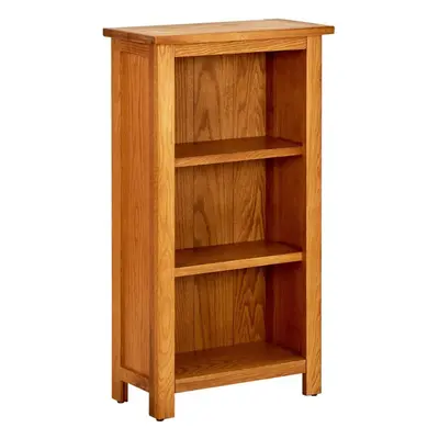 vidaXL Solid Oak Wood Bookcase Wooden Book Display Storage Shelf Furniture