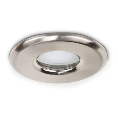 Pack of Bathroom/Shower/Soffit IP65 Rated Brushed Chrome GU10 Recessed Ceiling Downlights