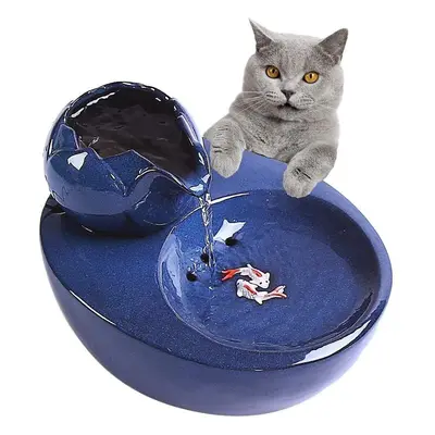 Ceramic automatic Pet Water Dispenser-Lotus Vertical Cat Drinking Fountain Anti-leakage