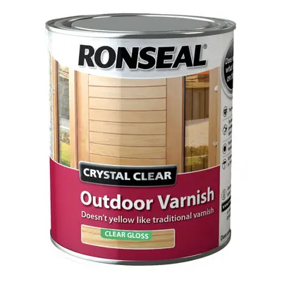 Ronseal CCODVM25L 2.5 Litre Crystal Outdoor Matt Finish Varnish - clear