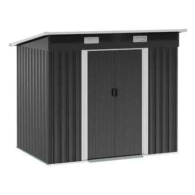 Outsunny x 4ft Outdoor Garden Storage Shed for Backyard Patio Black