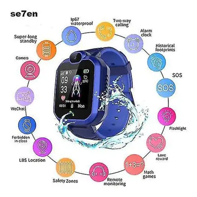 Ds69 Smartwatch Child Camera With Gps For Bluetooth Phone Sim Card - Blue