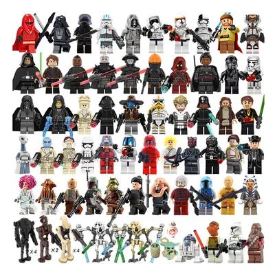 73Pcs/set Star Wars Luke Yoda Kinsawa MiniFigures Toys Fit Lego