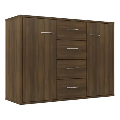 (Brown oak) vidaXL Sideboard Storage Cupboard Buffet Server Engineered Wood Multi Colours