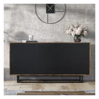 Sideboard 160cm Loft Creative Furniture - Rustic & Black Doors