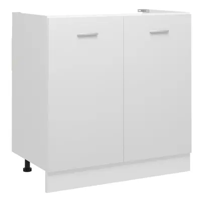 vidaXL Sink Bottom Cabinet White Engineered Wood Home Storage Shelf Organiser