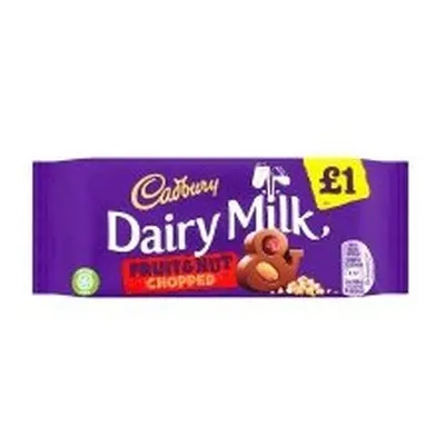 Cadbury Dairy Milk Fruit and Nut Chopped Chocolate Bar 95g (22 x 95g)