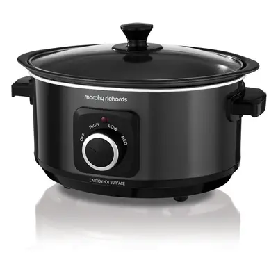 Morphy Richards 3.5L Sear & Stew Slow Cooker, Shatter Resistant Aluminium Pot, Heat Settings, Ho