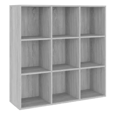 (grey sonoma) vidaXL Book Cabinet Highboard Storage Book Rack Bookshelf Engineered Wood