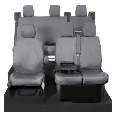 Ford Transit Custom Front & Rear Seat Covers (6 Seats WITH Tray) Grey