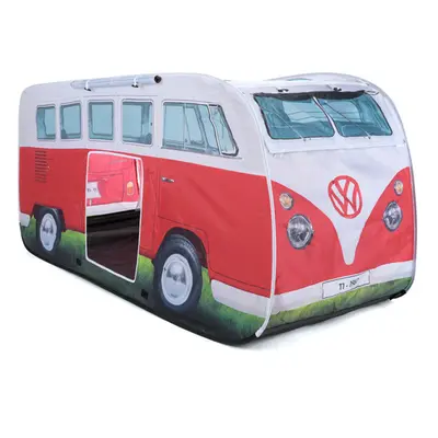 Official Red VOLKSWAGEN Kids Pop Up Campervan Split Screen Indoor & Outdoor Play Tent