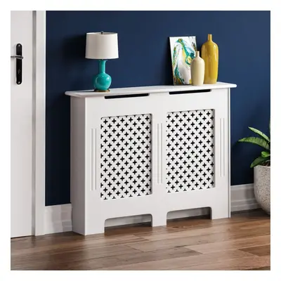 (Medium) Oxford Radiator Cover White Grill Cabinet Guard