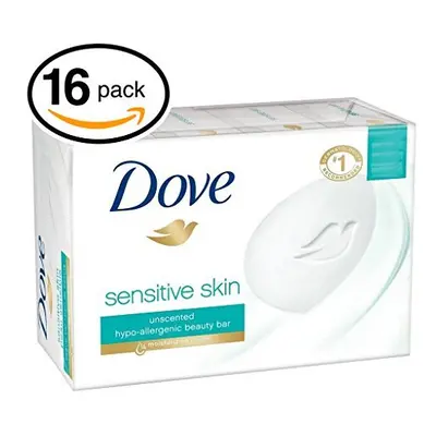 PACK OF BARS Dove Unscented Beauty Soap Bar: SENSITIVE SKIN