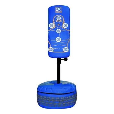 (BLUE) Kids Free Standing Punch Bag Junior Heavy Duty MMA