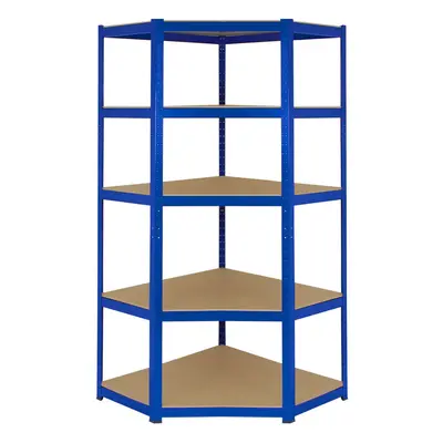 Heavy Duty Metal Corner Racking Garage Shelving Tier Racks Bays Blue Steel