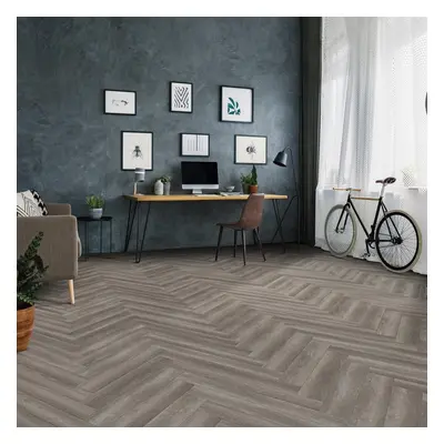 LVT Luxury Vinyl Flooring Tiles Rigid Core Harpsden Grey Wood 2.34mÂ² - Pack