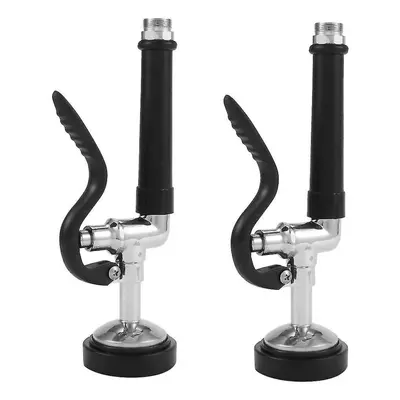 2x Pre Rinse Sprayer Commercial Kitchen Faucet Parts Chrome Finished (black)