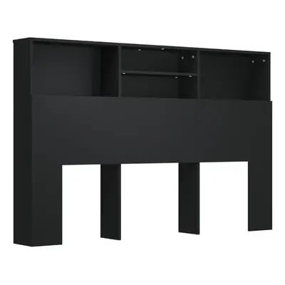 (black) vidaXL Headboard Cabinet Bedroom Bed Backboard Cabinet Furniture Multi Colours