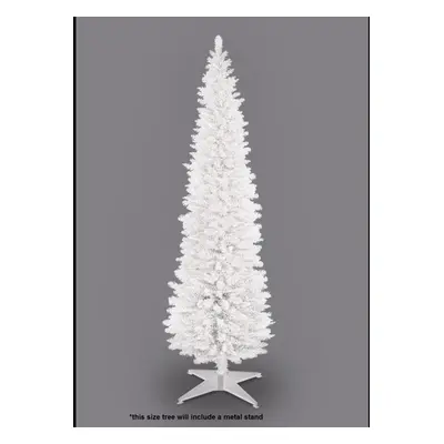 (8ft/240cm) Christmas Tree Slim White Pencil 4ft 5ft 6ft 7ft 8ft