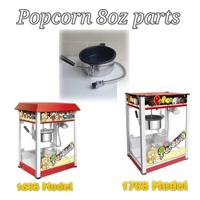 8oz Popcorn Pot Maker Hand-Cranked Professional Accessories