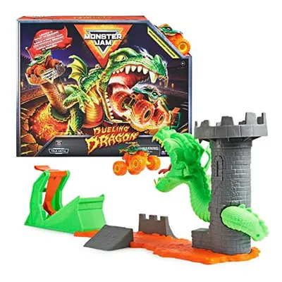 Monster Jam, Dueling Dragon Playset with Exclusive 1:64 Scale Dragon Monster Truck, Kids Toys fo