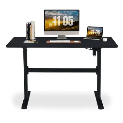 Stellar Global Electric Height Adjustable Standing Desk x cm with LED Control Pannel Black Table